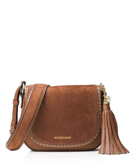 michael kors saddle crossbody bag|michael kors suede bags.